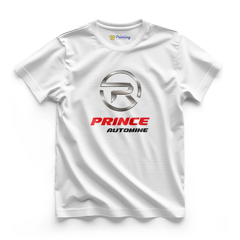 Prince Automine Logo Printed - Automobile Company T-Shirt CBAS15