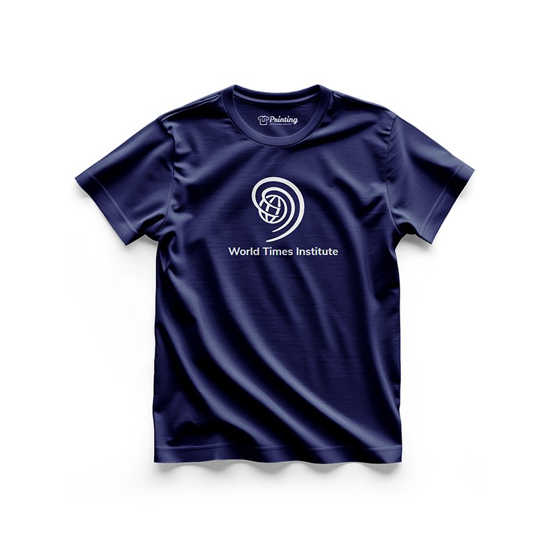 World Time Institute Logo Printed - Coaching Center Staff T-Shirts EICC15