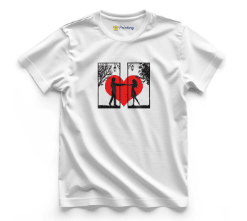 Romantic Couple Vector Printed T-Shirt ECCT-11