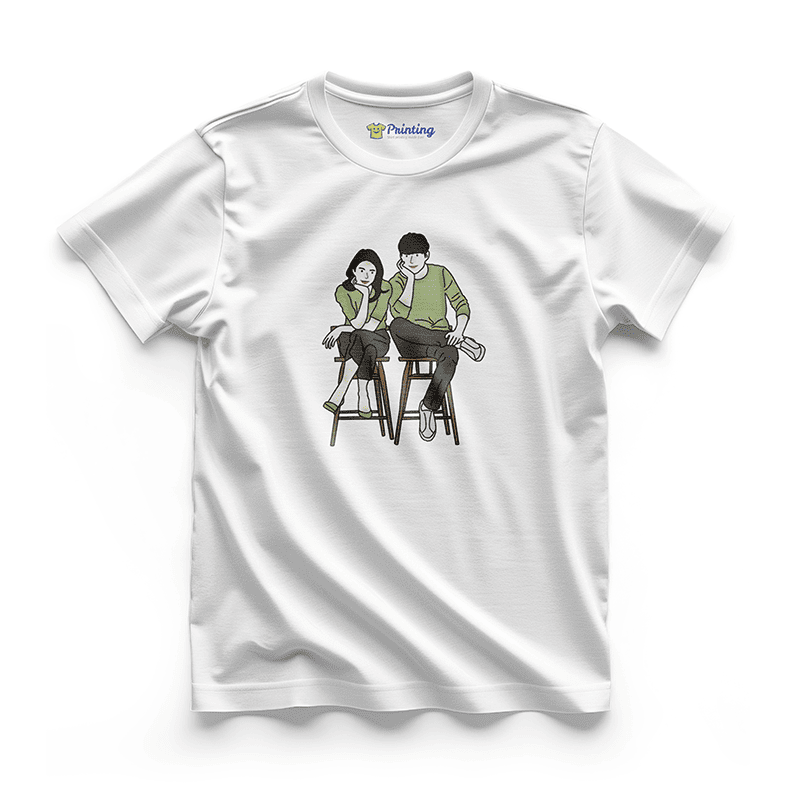 Cool Couple Vector Printed T-Shirt ECCT-13
