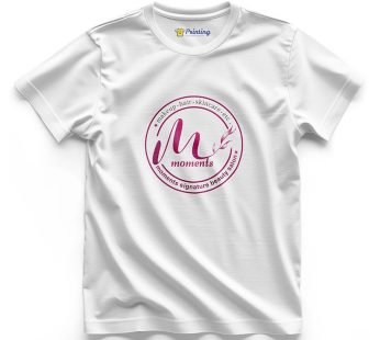 Moments Salon & Spa Logo Printed T-Shirt CBSS12