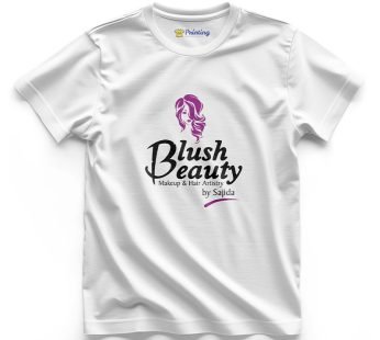 Blush Beauty Salon & Spa Logo Printed T-Shirt CBSS15