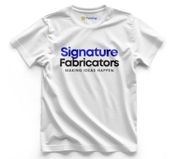 Signature Fabrications Logo Printed – Signage Company Staff T-Shirt CBSC14