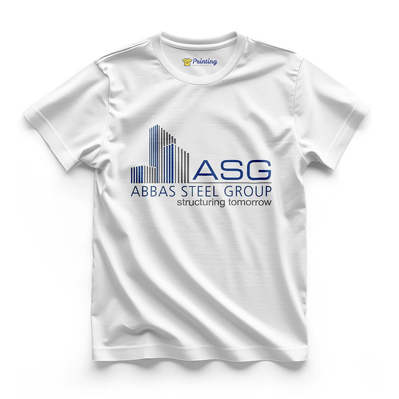 ASG Steel Logo Printed - Steel Industry Workers T-Shirts CBSI12