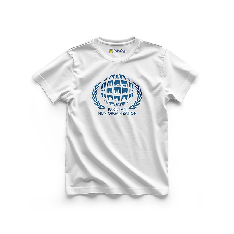 MUN Organization Logo Printed - University Society T-Shirts EIUS15