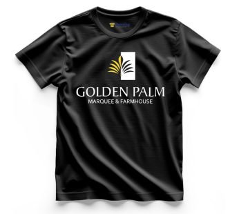 Golden Palm Logo Printed – Wedding Hall Staff T-Shirt ECWH04