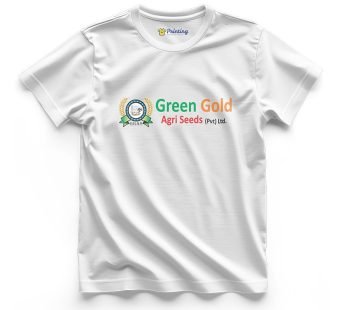 Green Gold Logo Printed – Agriculture Company Staff T-Shirts CBAC05