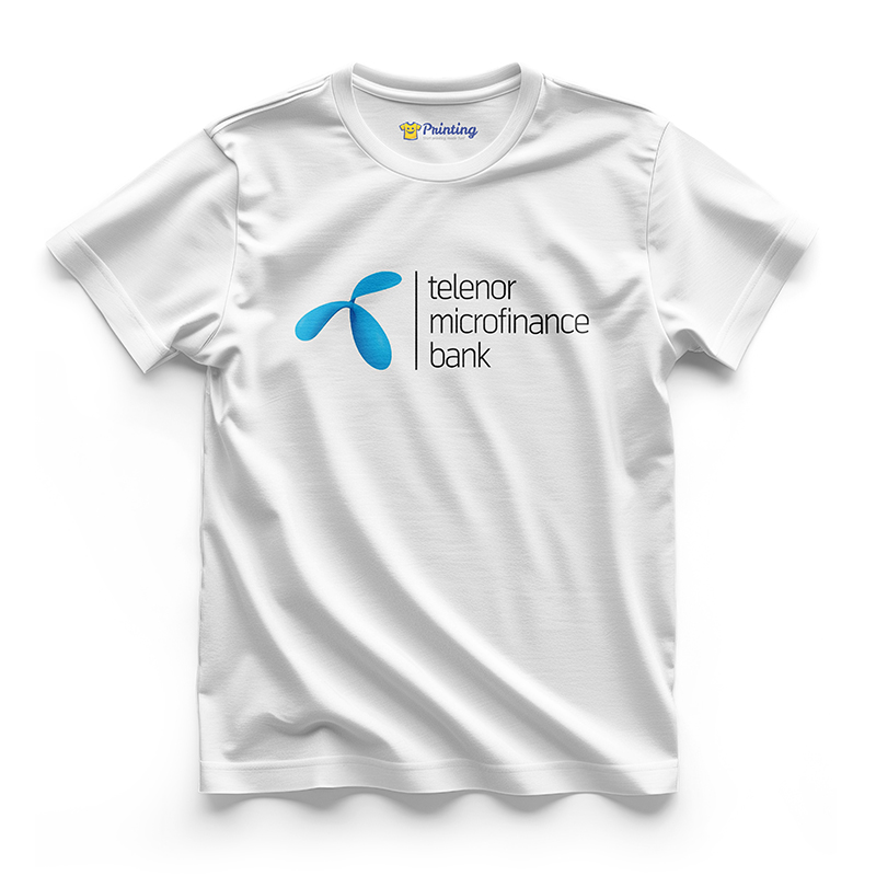 Telenor Logo Printed - Microfinance Company T-Shirts CBMC08