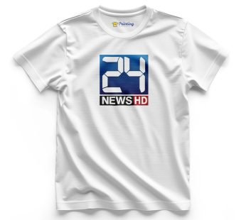 24 News Logo Printed – News Channel T-Shirts CBNC09