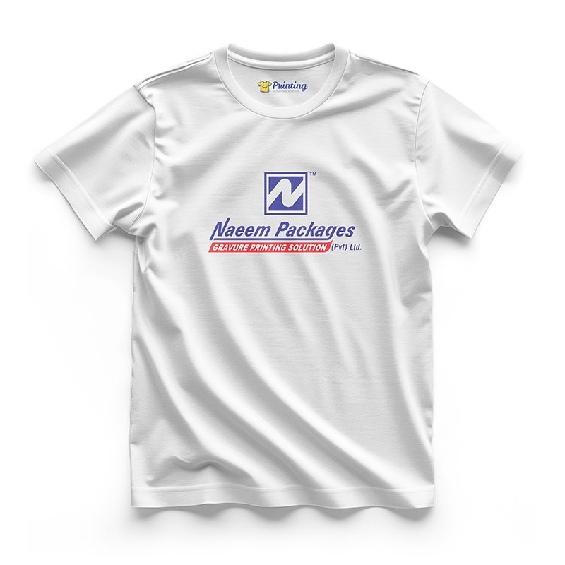 Naeem Packages Logo Printed - Packaging Company Staff T-Shirts CBPC12