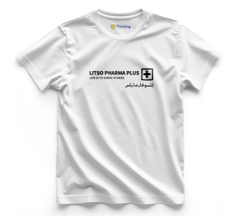 Litso Pharma Plus Logo Printed – Pharmacy Staff T-Shirts CBPS16