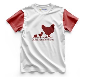 Quiet Meadow Farm Logo Printed – Poultry Farm Staff T-Shirts CBPF06