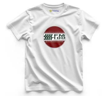 FM 100 Logo Printed – Radio Station Staff T-Shirts CBRS04