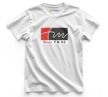 Rose FM 90 Logo Printed – Radio Station Staff T-Shirts CBRS09