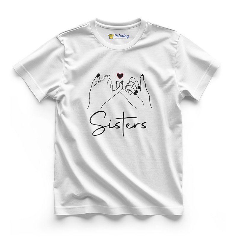 Sisters Artwork Printed - Siblings T-Shirt LPST12