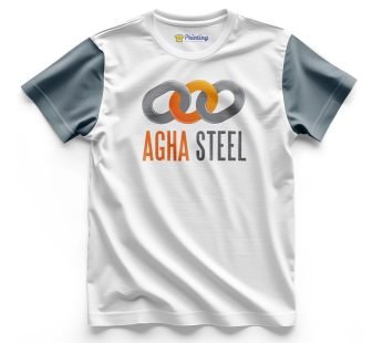 AGHA Steel Logo Printed – Steel Industry Company Staff T-Shirts CBSI04