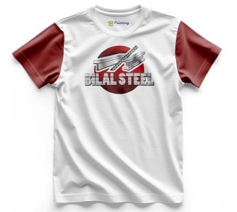 Bilal Steel Logo Printed – Steel Industry Company Staff T-Shirts CBSI09