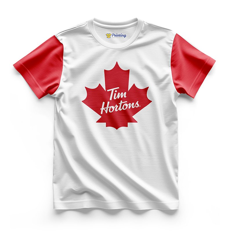 Tim Hortons Logo Printed - Coffee Café Staff T-Shirts CBCC20
