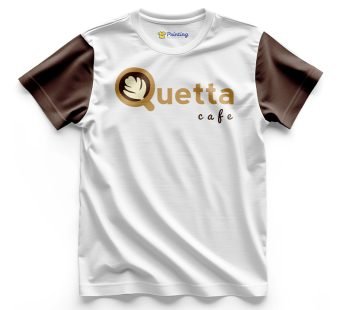 Quetta Cafe Logo Printed – Coffee Café Staff T-Shirts CBCC24
